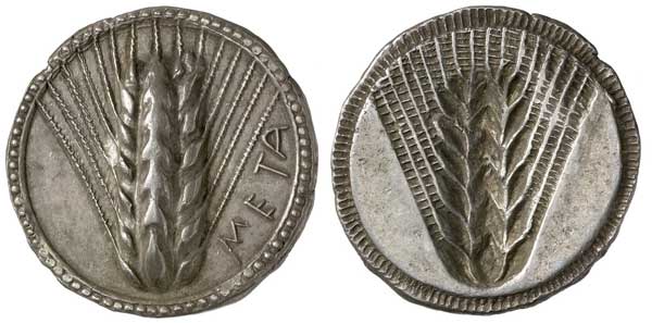 Южная Италия, Метапонтиум в Лукании, номос (520-510 до н.э.)